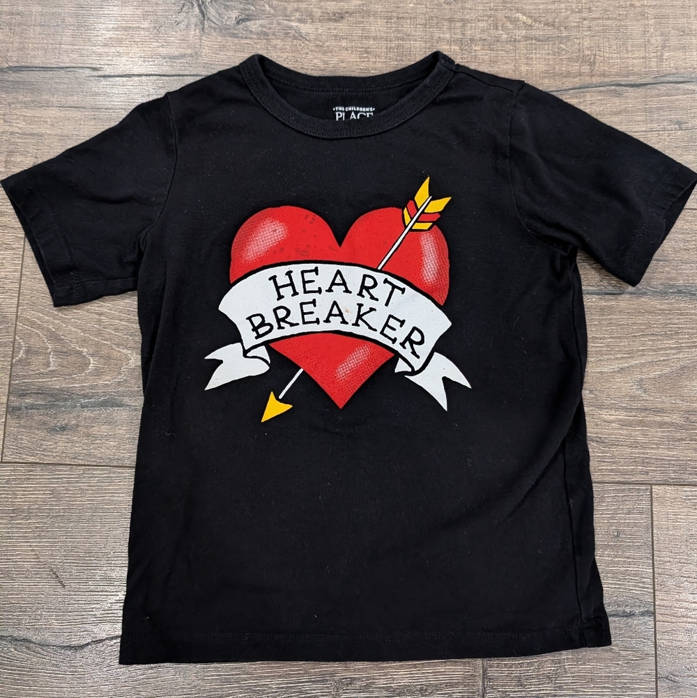 Children's Place 4T Tattoo Heart Breaker T-shirt Top Tee Toddler Boy